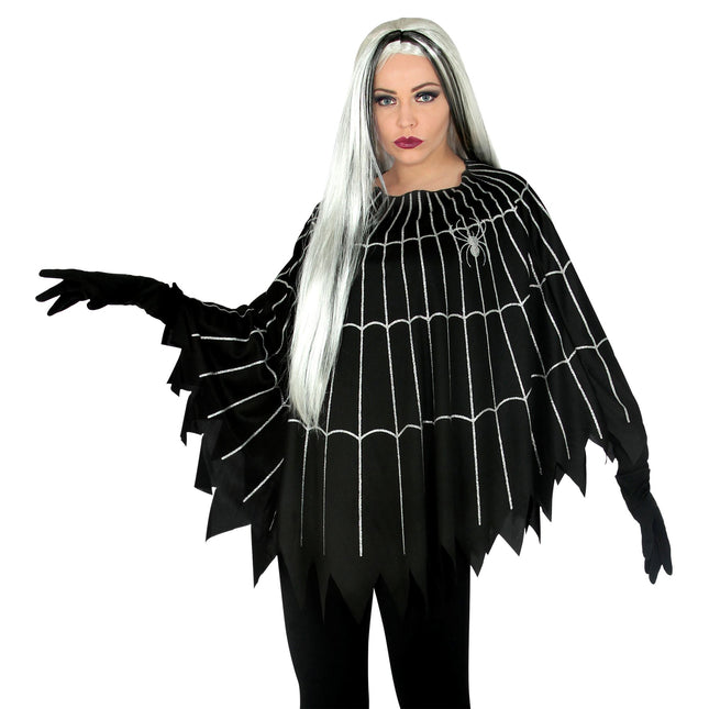Halloweenowe Poncho Pajęcza Sieć