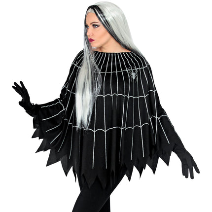Halloweenowe Poncho Pajęcza Sieć