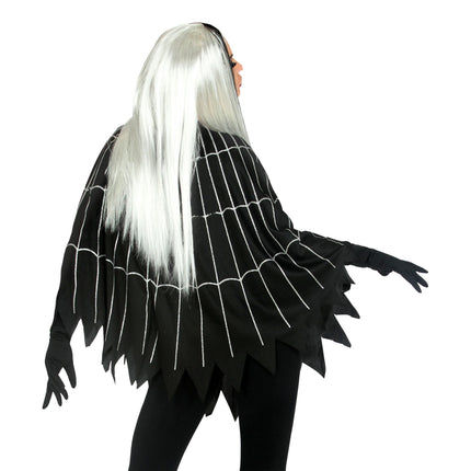 Halloweenowe Poncho Pajęcza Sieć