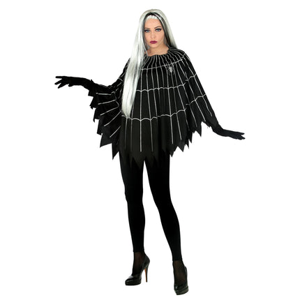 Halloweenowe Poncho Pajęcza Sieć