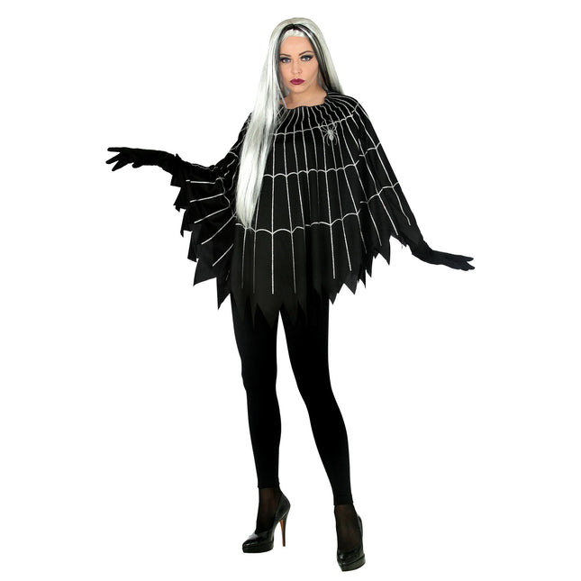 Halloweenowe Poncho Pajęcza Sieć