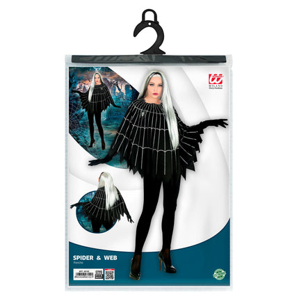 Halloweenowe Poncho Pajęcza Sieć