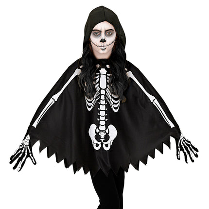 Ponczo dziecięce na Halloween Szkielet