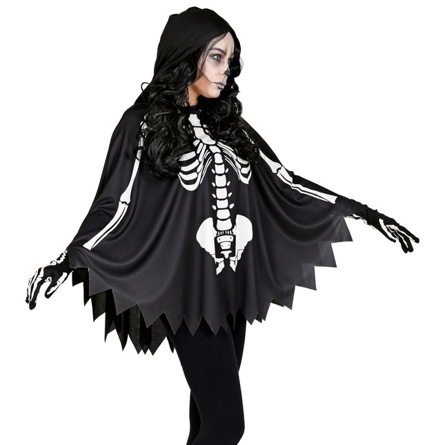 Ponczo Szkielet na Halloween