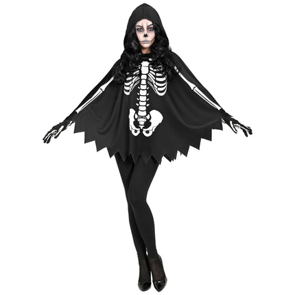 Ponczo Szkielet na Halloween