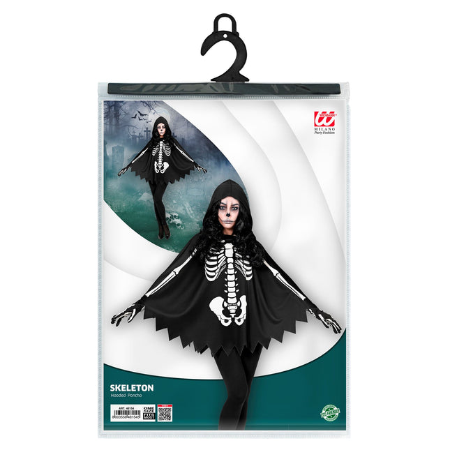 Ponczo Szkielet na Halloween