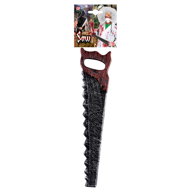 Halloweenowa sztuczna piła Bloody 53cm