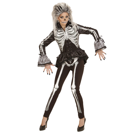 Kurtka Skeleton Black White Ladies