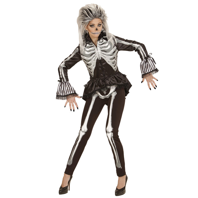 Kurtka Skeleton Black White Ladies