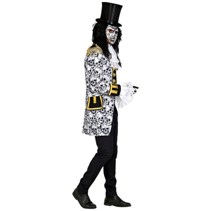 Halloweenowa kurtka męska z czaszkami