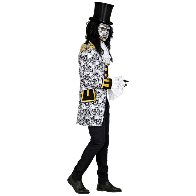 Halloweenowa kurtka męska z czaszkami