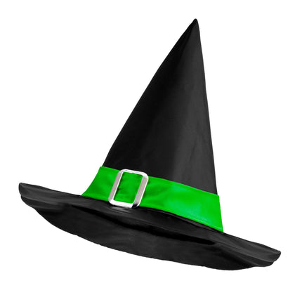 Halloweenowy kapelusz czarownicy Czarny Zielony