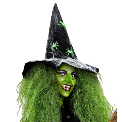 Halloweenowy kapelusz czarownicy Pająki świecące w ciemności