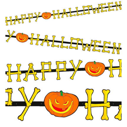 Halloweenowa girlanda z dyni 2m