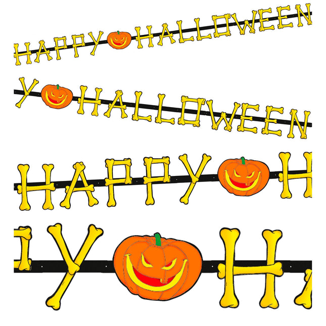Halloweenowa girlanda z dyni 2m