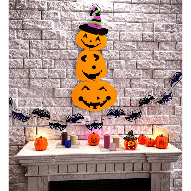 Halloweenowa dekoracja ścienna Dynia 60 cm