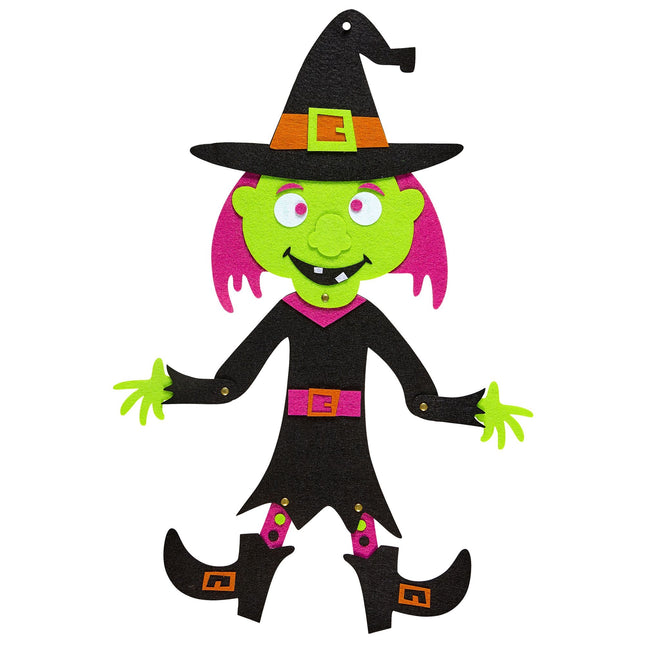 Dekoracja ścienna na Halloween Czarownica 53 cm