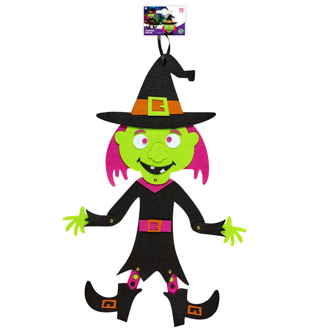 Dekoracja ścienna na Halloween Czarownica 53 cm