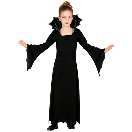 Sukienka na Halloween Czarna Dziewczyna Wampir 2-częściowa
