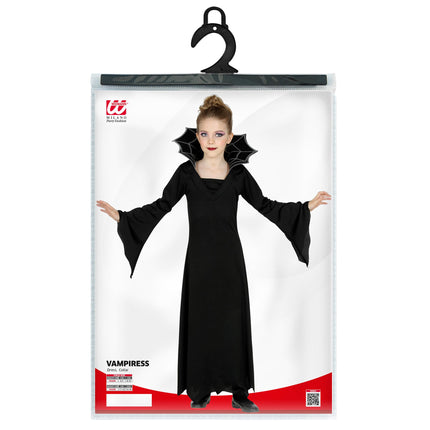 Sukienka na Halloween Czarna Dziewczyna Wampir 2-częściowa