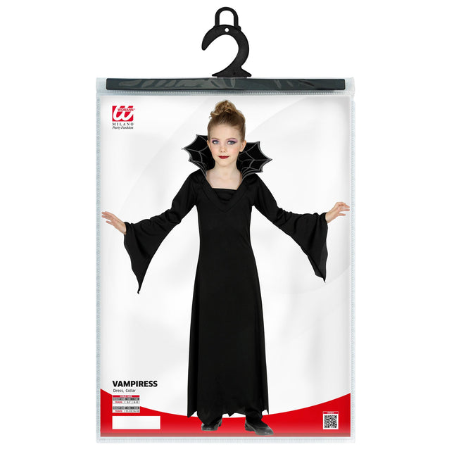 Sukienka na Halloween Czarna Dziewczyna Wampir 2-częściowa