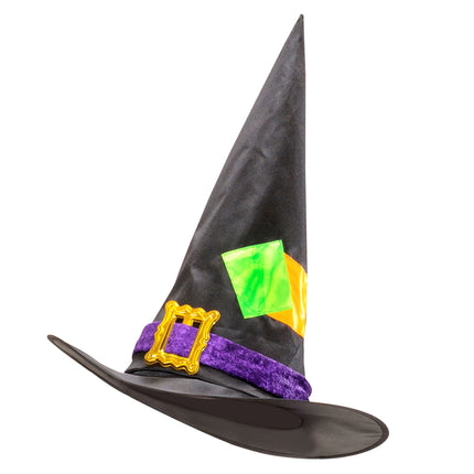 Kolorowy kapelusz czarownicy na Halloween