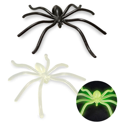 Halloweenowy sztuczny pająk świecący w ciemności 6szt
