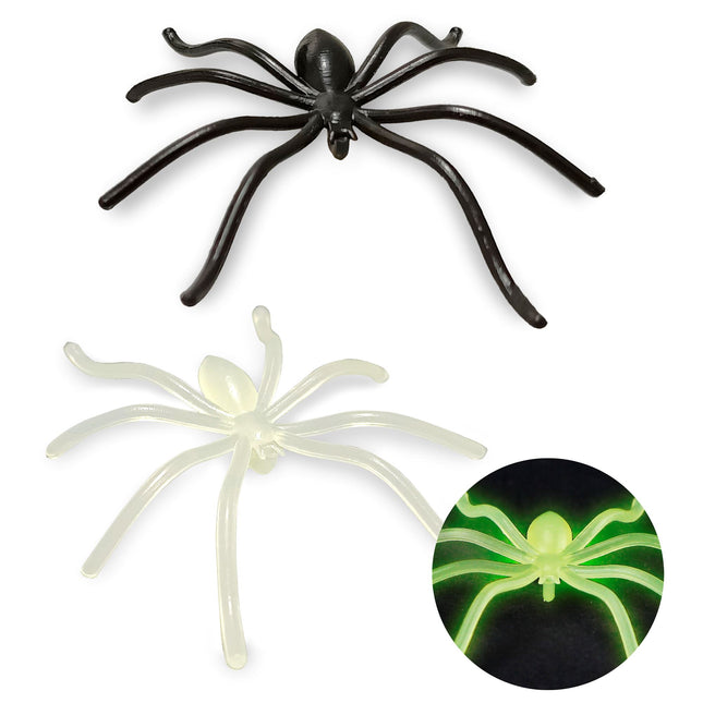 Halloweenowy sztuczny pająk świecący w ciemności 6szt