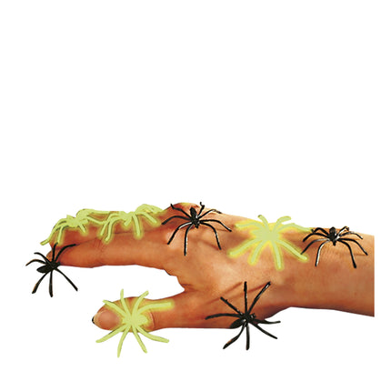 Halloweenowy sztuczny pająk świecący w ciemności 6szt