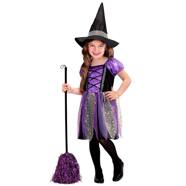 Sukienka na Halloween dla dziewczynki, fioletowa, 2-częściowa