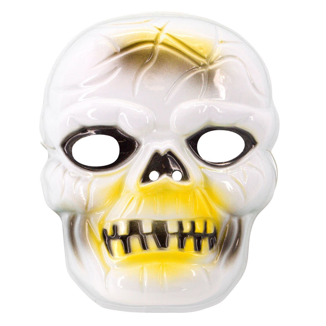 Plastikowa maska na Halloween z białą czaszką