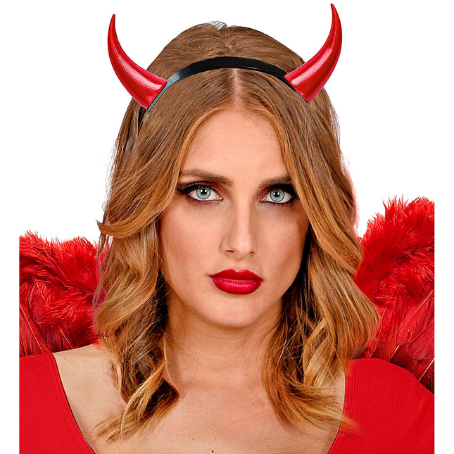 Opaska do włosów na Halloween Diabelskie rogi
