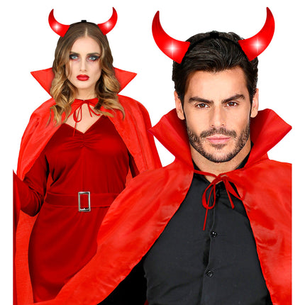 Opaska do włosów na Halloween Czerwony Czarny Diabeł