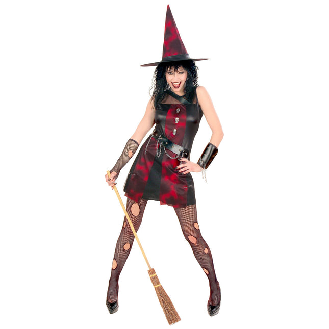 Sukienka na Halloween damska punkowa czarownica