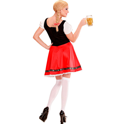 Czerwono biała sukienka Dirndl Oktoberfest Ladies
