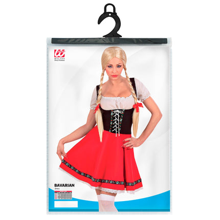 Czerwono biała sukienka Dirndl Oktoberfest Ladies