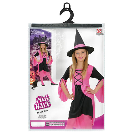 Sukienka na Halloween Różowa Czarownica