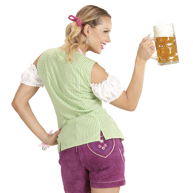 Bluzka Oktoberfest zielono-różowa damska