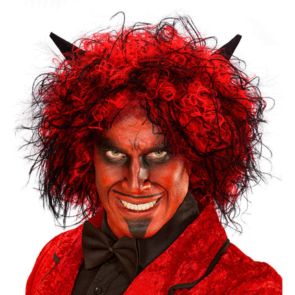 Peruka na Halloween Czerwony Diabeł Krótkie Włosy