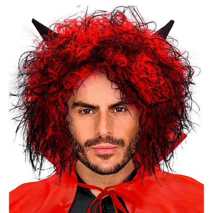 Peruka na Halloween Czerwony Diabeł Krótkie Włosy