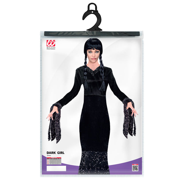 Sukienka na Halloween Czarna Damska Długa