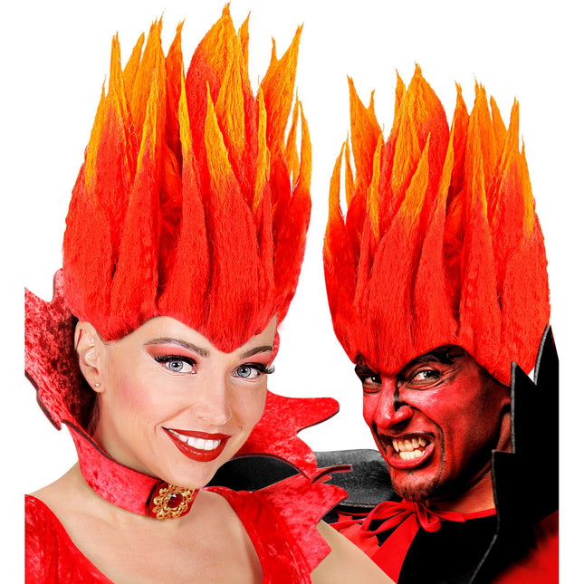 Peruka na Halloween Orange Diablo