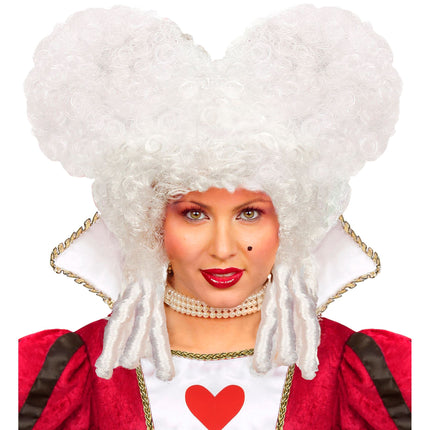 Peruka na Halloween White Baroque