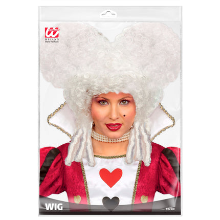 Peruka na Halloween White Baroque
