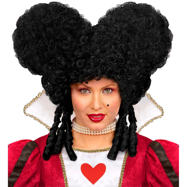 Peruka na Halloween Black Baroque