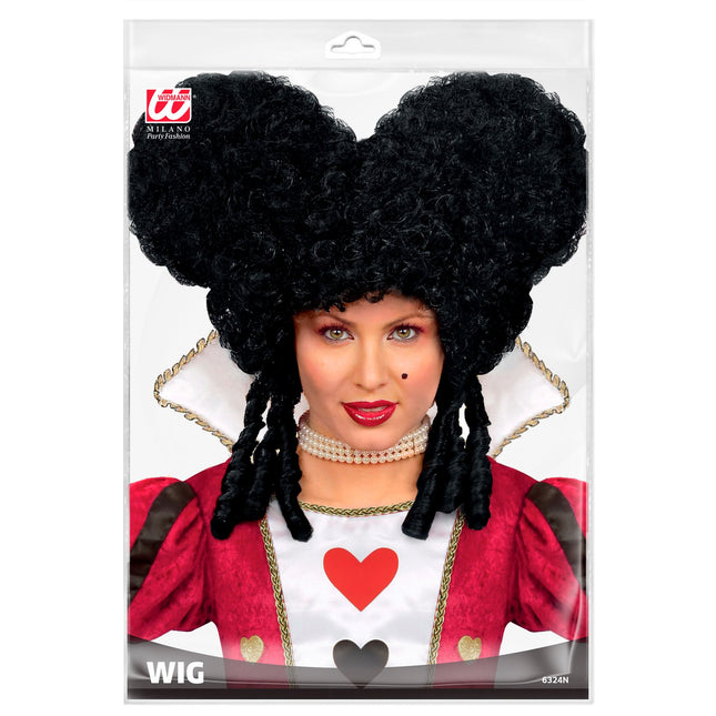 Peruka na Halloween Black Baroque
