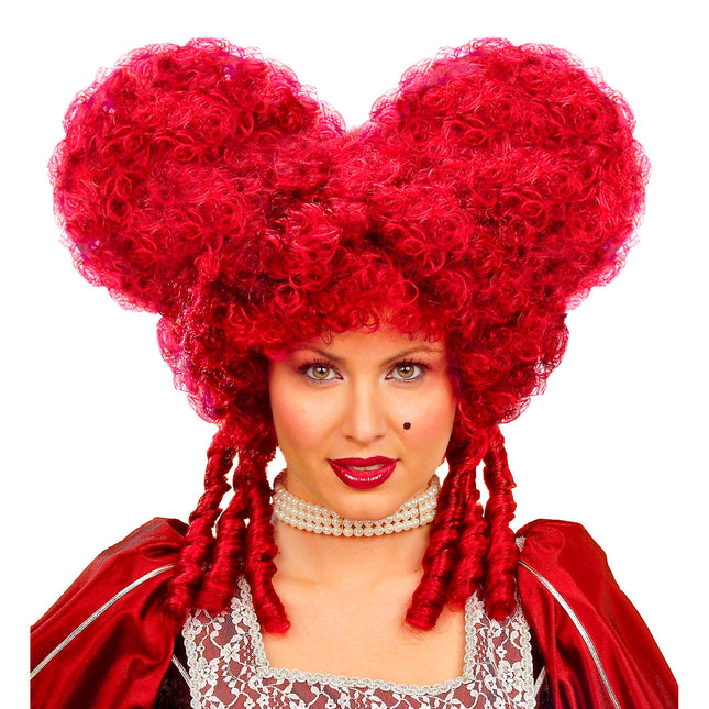 Peruka na Halloween Red Baroque