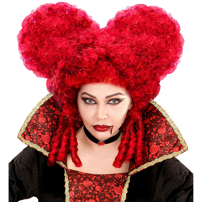 Peruka na Halloween Red Baroque