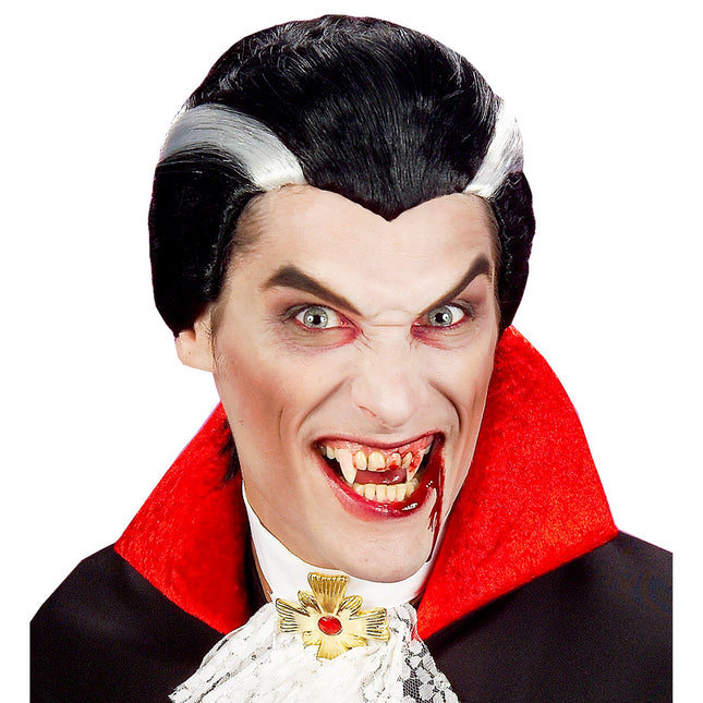 Peruka na Halloween Biały Czarny Męski Wampir