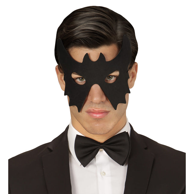 Halloweenowa maska na oczy czarny nietoperz